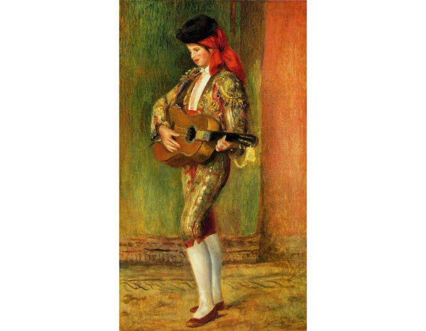 Young Guitarist Standing Painting by Pierre Auguste Renoir