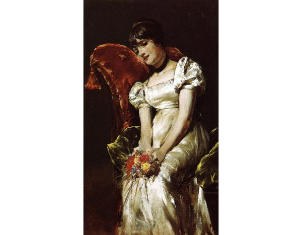 A Girl Painting by Pierre Auguste Renoir