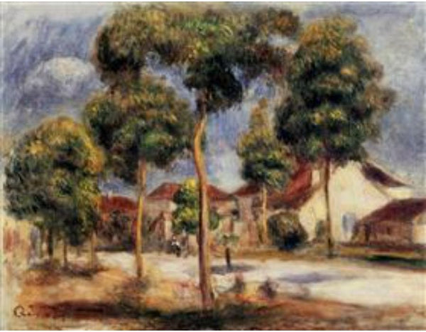 A Sunny Street Painting by Pierre Auguste Renoir