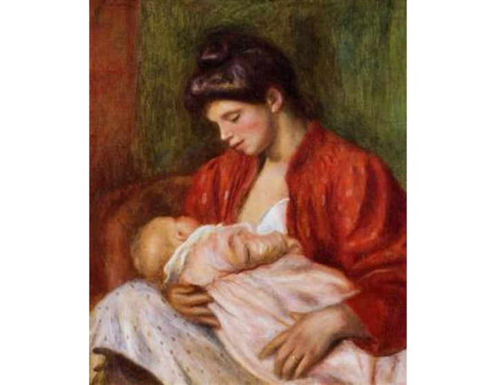 Young Mother Painting by Pierre Auguste Renoir