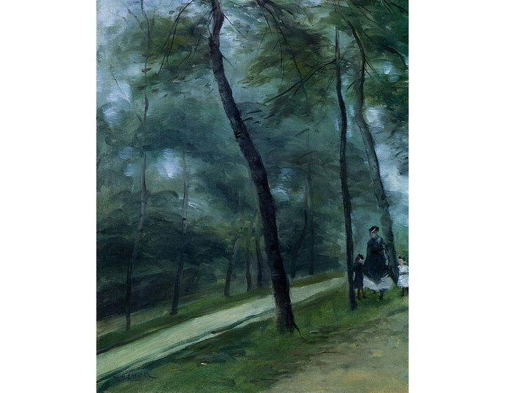 A Walk In The Woods Aka Madame Lecoeur And Her Children Painting by Pierre Auguste Renoir