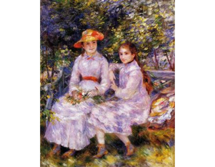 The Daughters Of Paul Durand Ruel Aka Marie Theresa And Jeanne Painting by Pierre Auguste Renoir
