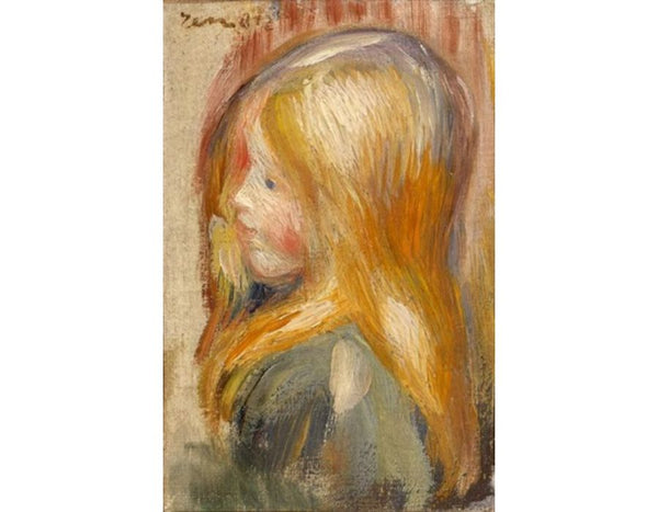 Enfant De Profil Painting by Pierre Auguste Renoir
