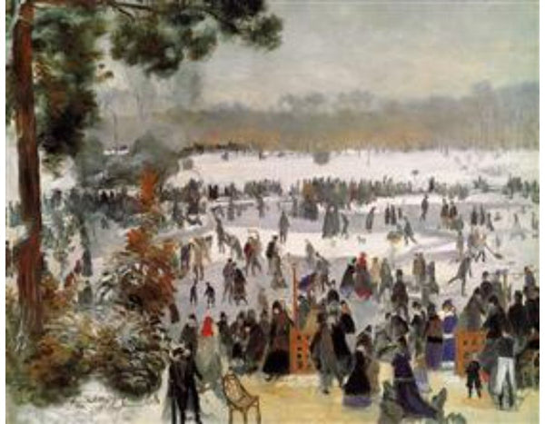 Skaters In The Bois De Boulogne Painting