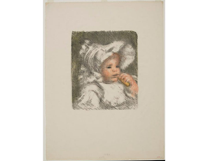 L'Enfant Au Biscuit Painting by Pierre Auguste Renoir