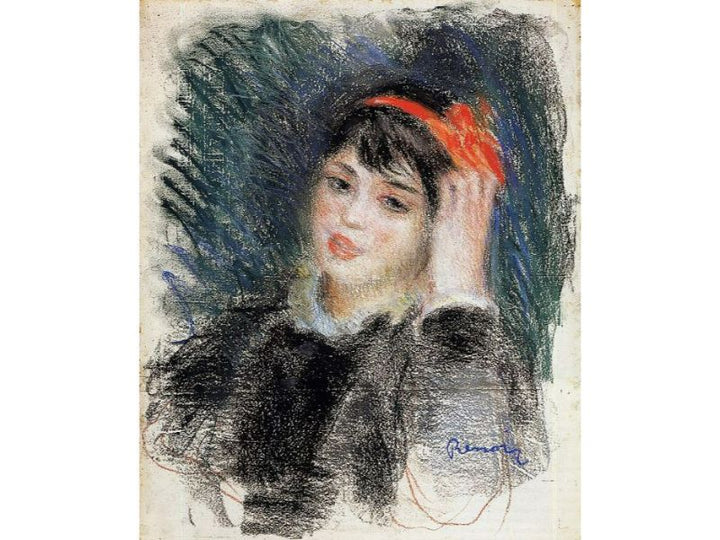 Head Of A Young Woman 8 Painting by Pierre Auguste Renoir