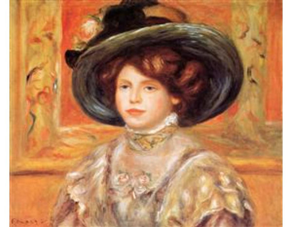 Young Woman In A Blue Hat 