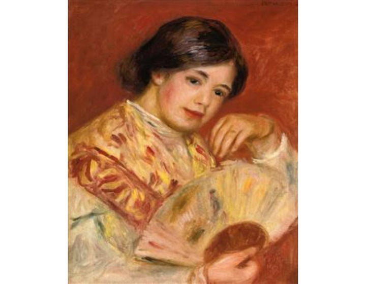 Woman with a Fan II Painting by Pierre Auguste Renoir