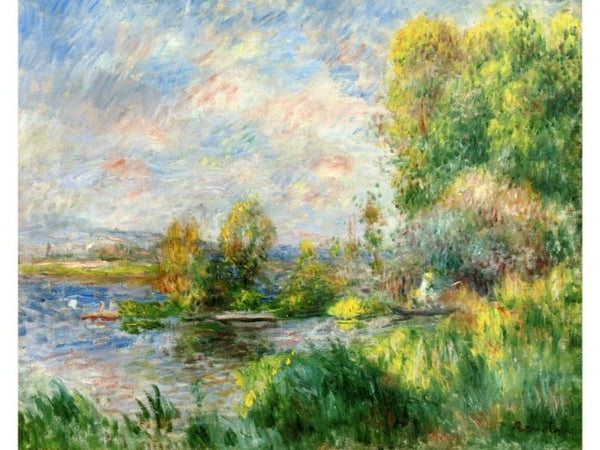The Seine at Bougival Painting by Pierre Auguste Renoir