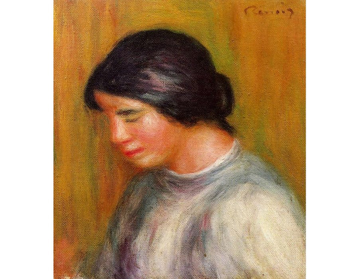 Portrait Of A Young Girl4 Painting by Pierre Auguste Renoir
