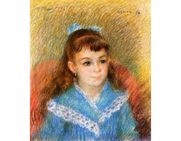 Portrait Of A Young Girl Aka Elizabeth Maitre Painting by Pierre Auguste Renoir