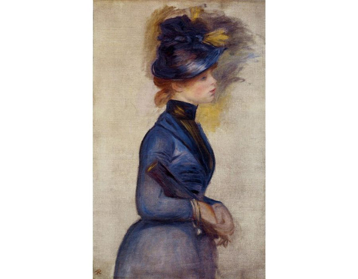 Young Woman In Bright Blue At The Conservatory Painting