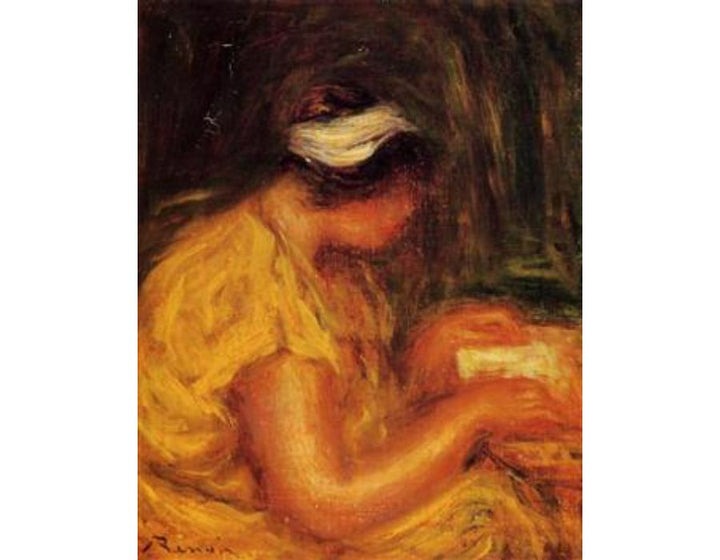 Young Woman Reading Painting