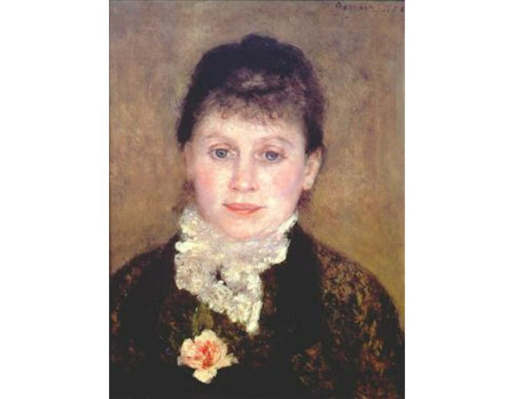 Woman with a white jabot Painting