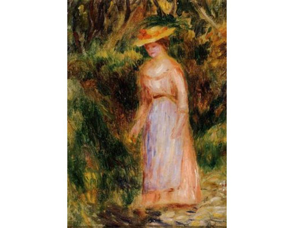oung Woman Taking A Walk Painting