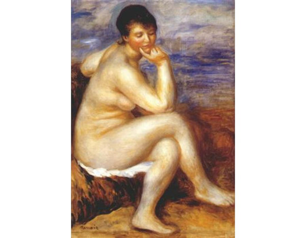 Bather with a rock Painting