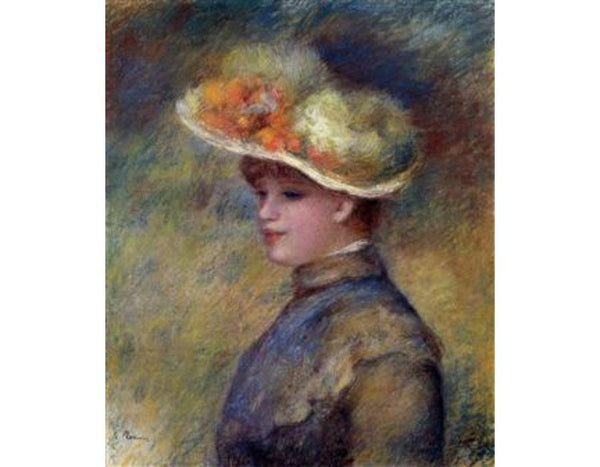 Young Woman Wearing A Hat Painting