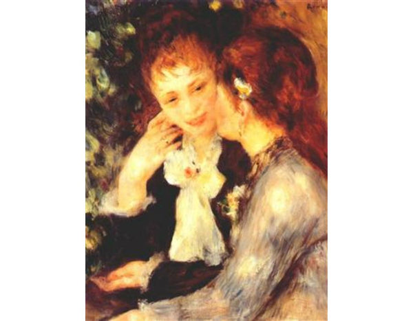 Young women talking (confidences) Painting