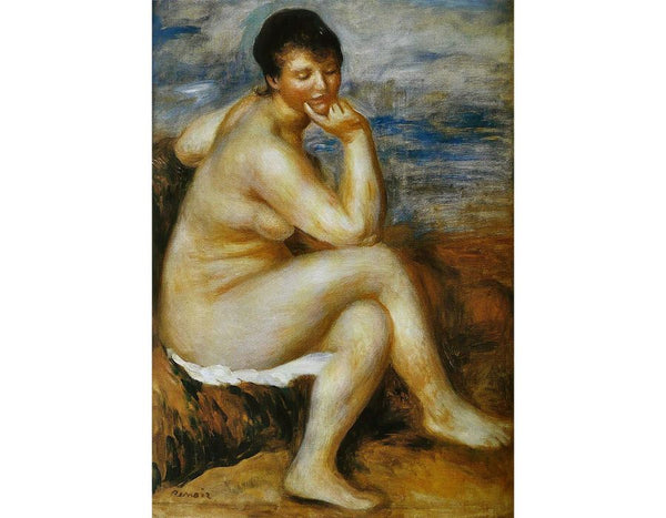 Bather Seated on a Rock 1882 Painting