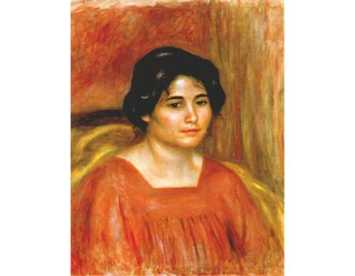 Gabrielle in a red blouse 2 Painting
