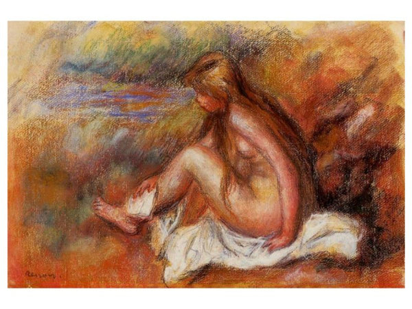 Bather Seated By The Sea Painting