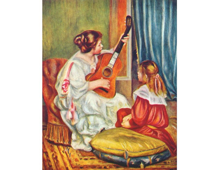Woman with a guitar Painting