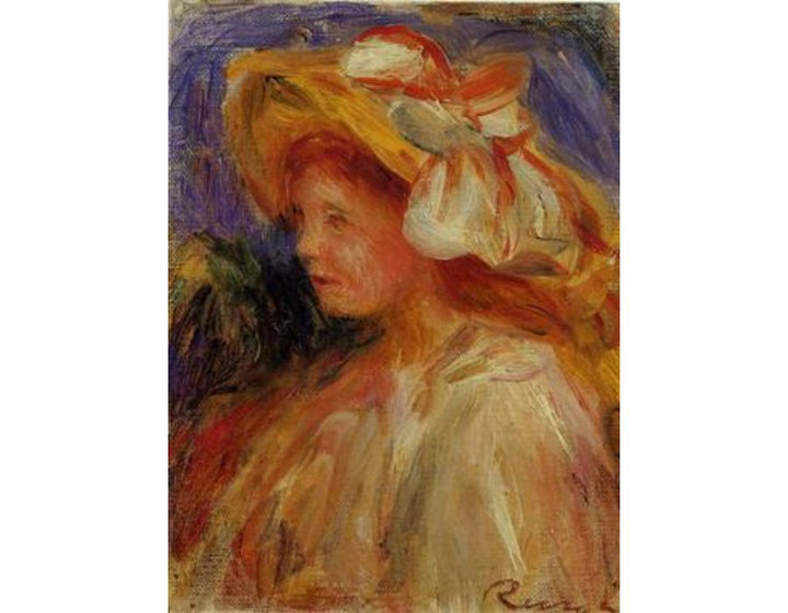 Profile Of A Young Woman In A Hat Painting