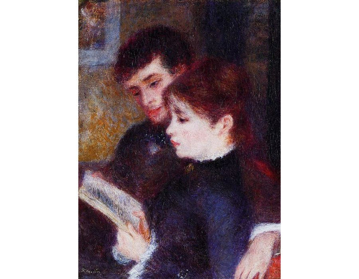 Reading Couple Aka Edmond Renoir And Marguerite Legrand Painting