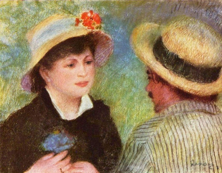 Boating Couple Aka Aline Charigot And Renoir Painting
