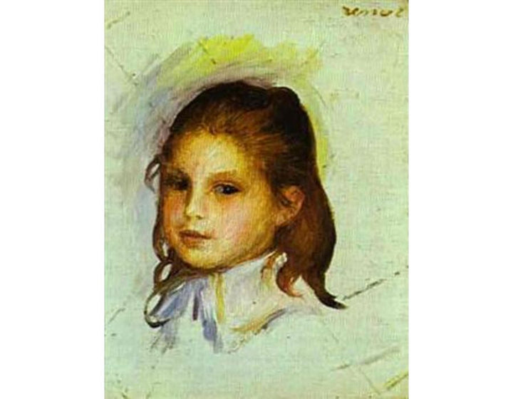 Girl with Brown Hair Painting