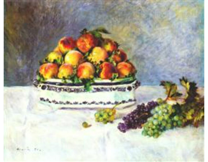 Still Life with Peaches and Grapes 1881 Painting