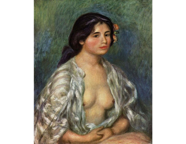 Gabrielle with an open blouse Painting