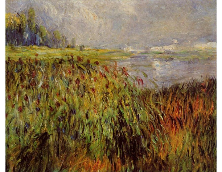 Bulrushes On The Banks Of The Seine Painting
