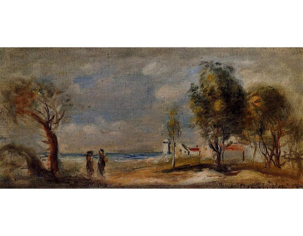 Landscape (after Corot) Painting by Pierre Auguste Renoir
