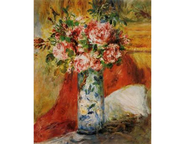 Roses In A Vase by Pierre Auguste Renoir