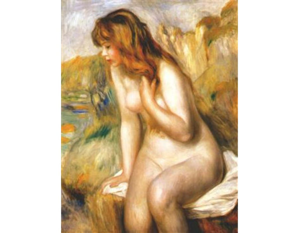 Bather seated on a rock by Pierre Auguste Renoir