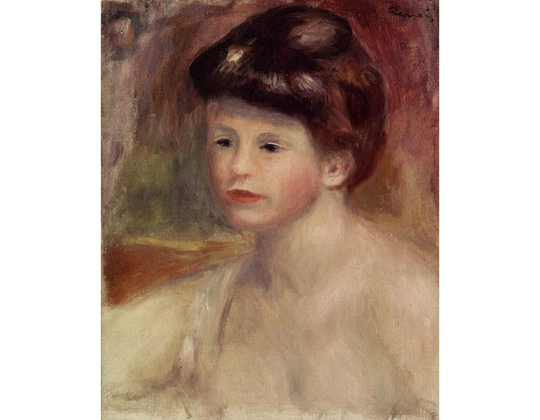 Bust Of A Young Woman by Pierre Auguste Renoir