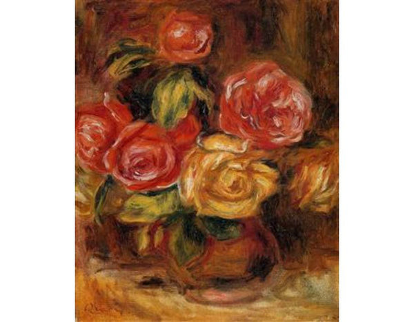 Roses In A Vase4 by Pierre Auguste Renoir