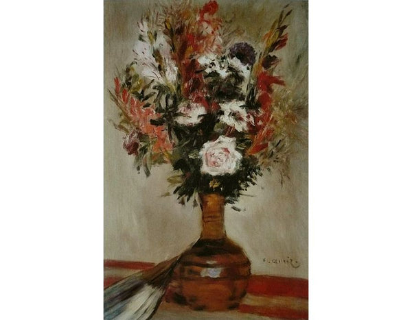 Roses In A Vase6 by Pierre Auguste Renoir