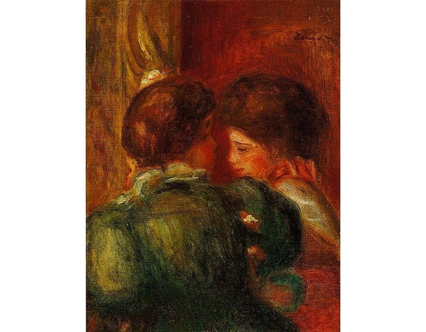Two Womens Heads Aka The Loge by Pierre Auguste Renoir