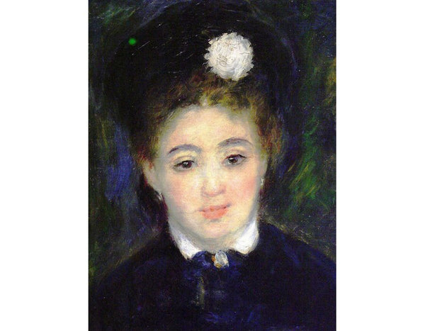 Portrait of a Young Woman in Black by Pierre Auguste Renoir