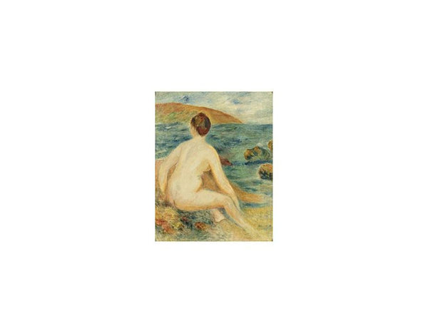 Baigneuse Nue Assise Au Bord De La Mer by Pierre Auguste Renoir