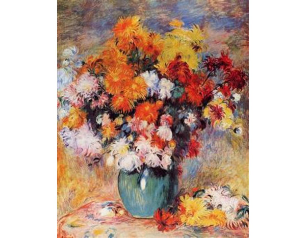 Vase Of Chrysanthemums by Pierre Auguste Renoir