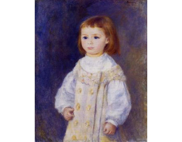 Child In A White Dress Aka Lucie Berard by Pierre Auguste Renoir