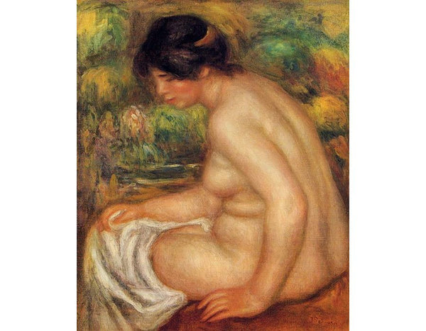 Seated Nude In Profile Aka Gabrielle by Pierre Auguste Renoir