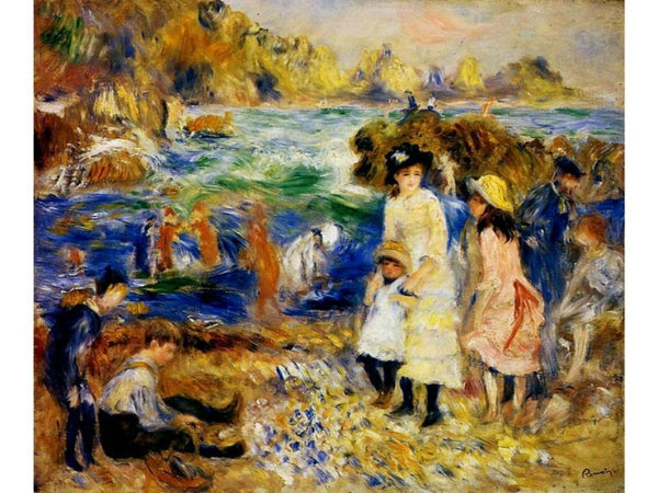 Children By The Sea In Guernsey 