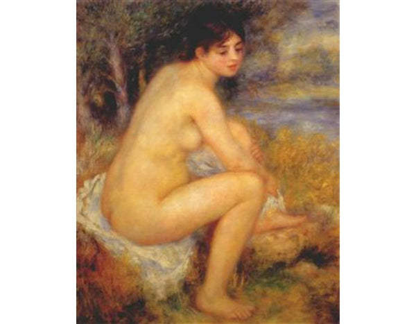 Landscape with female bathers by Pierre Auguste Renoir