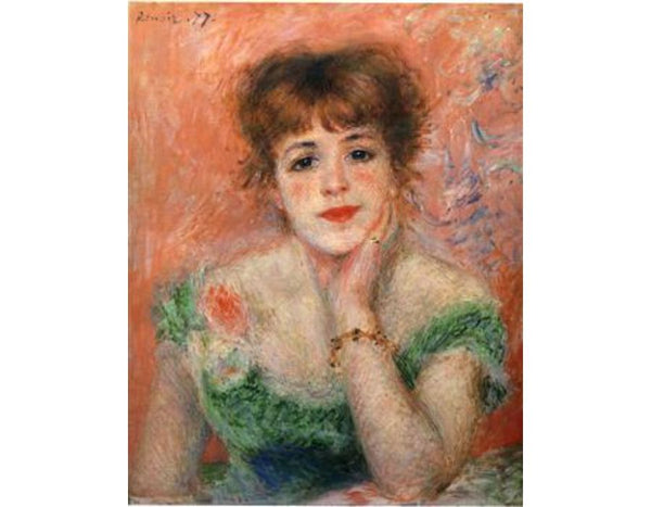 Jeanne Samary in a Low-Necked Dress Painting