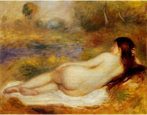 Nude Reclining On The Grass Painting