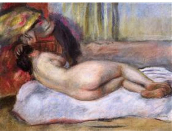 Sleeping Nude With Hat Aka Repose
 by Pierre Auguste Renoir